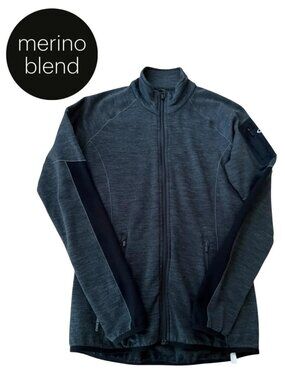 ICEBREAKER Merino GT Gray Full Zip Outdoor Wool Jacket s